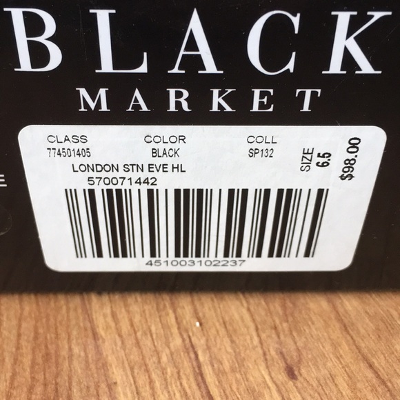 White House Black Market Black peeptoe heels - Picture 6 of 6